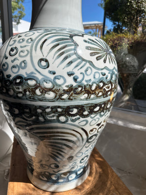 Obsidian Brushstroke Monument Vase