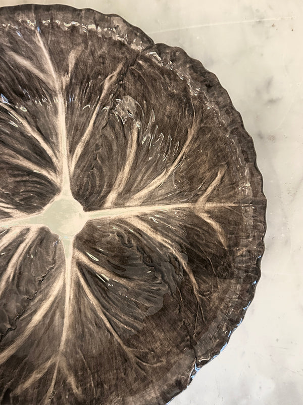 Brown Radicchio Serving Bowl