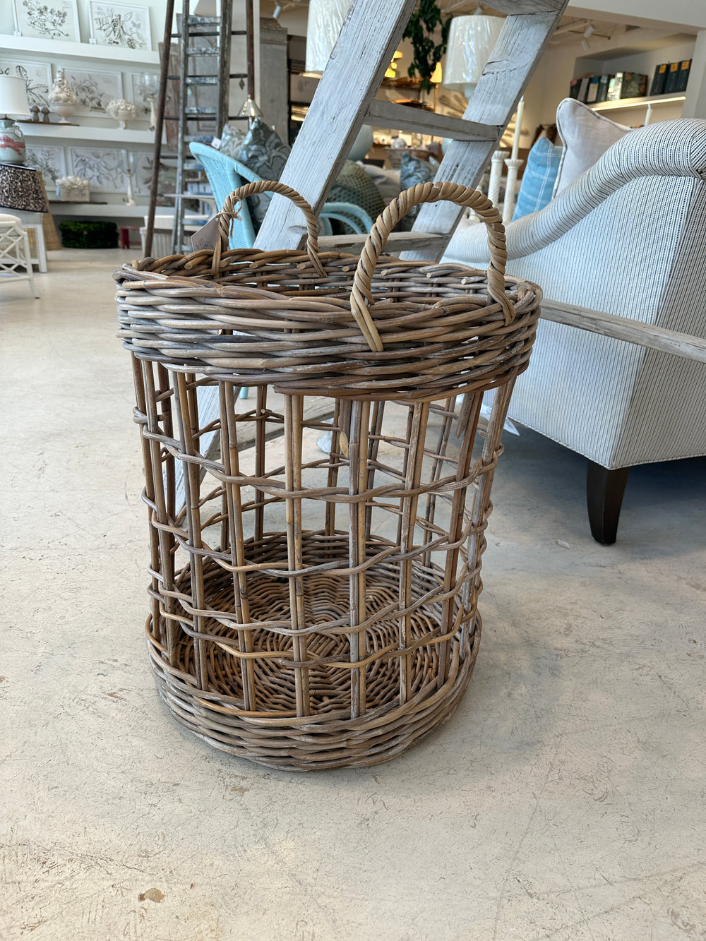 Wicker Handle Basket