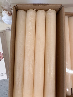 Cream Powder Taper Candles– Set of 12