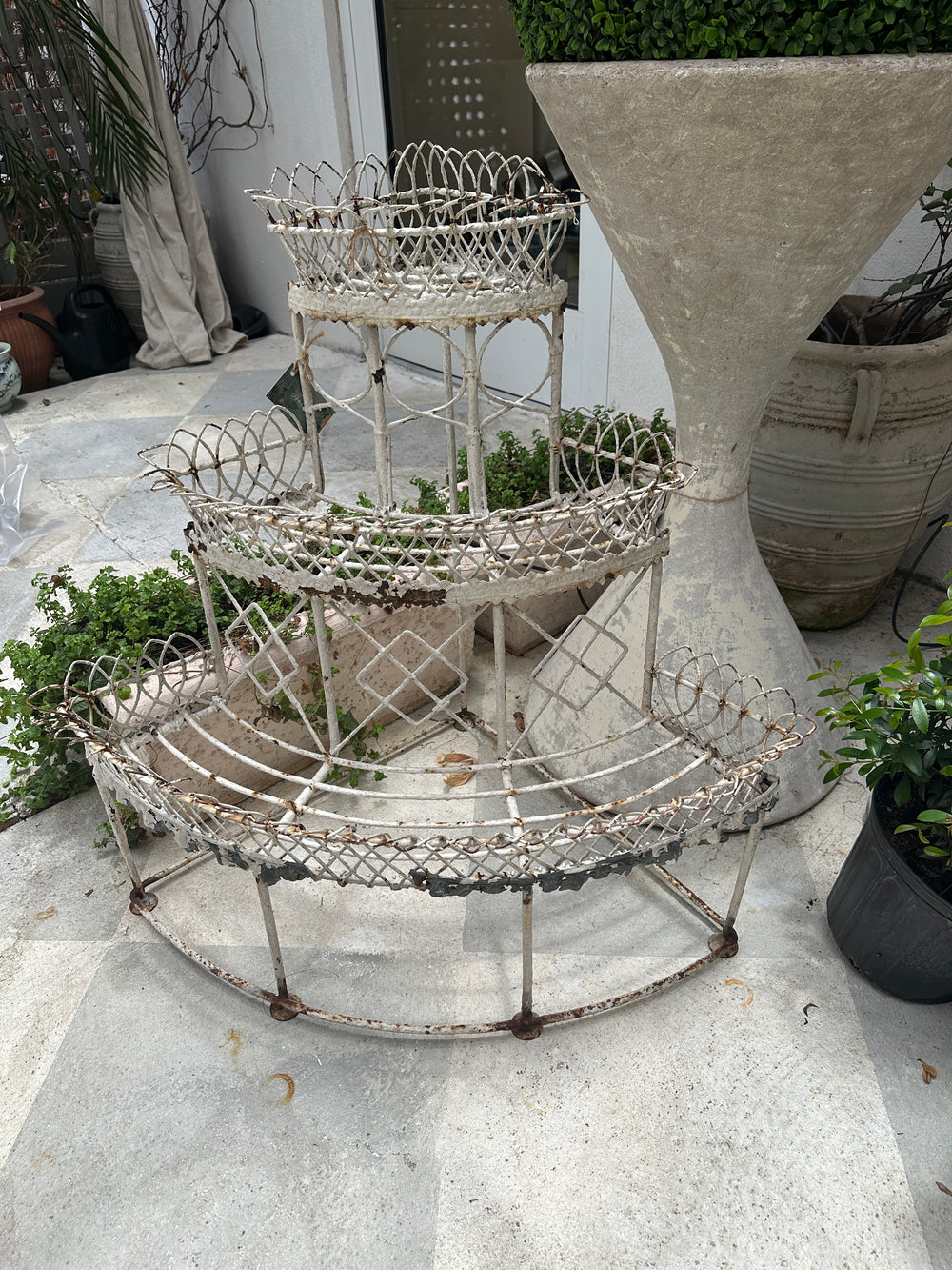 Antique Wire Plant Stand