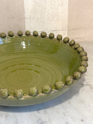 Hobnail Terra-Cotta Bowl