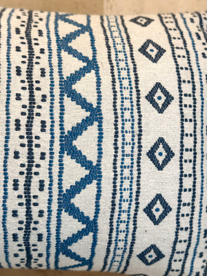 Blue Vertical Floral Pillow
