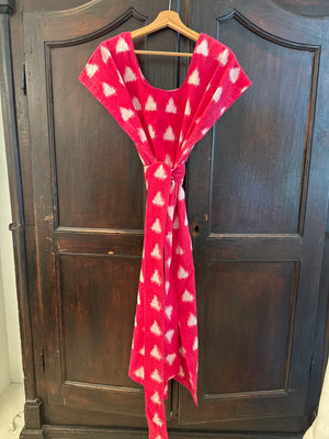 Raspberry Pink Handloom Caftan