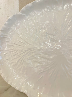 White Radicchio Oval Platter