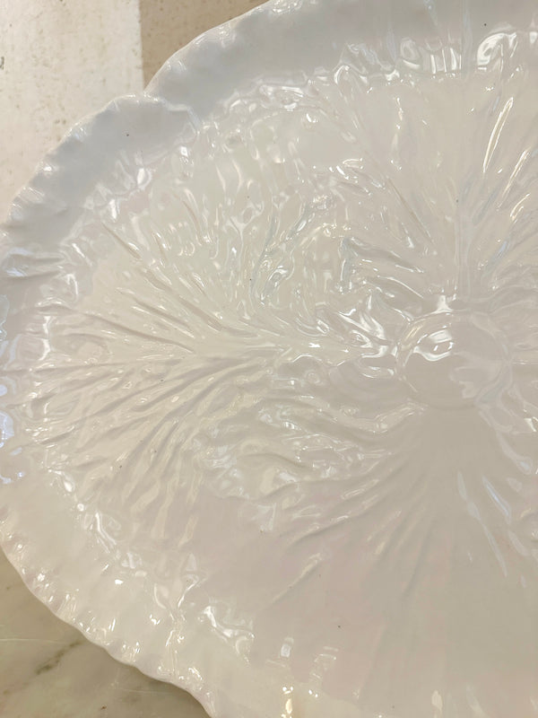 White Radicchio Oval Platter