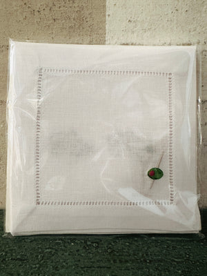 Happy Hour Embroidered Cocktail Napkins- Set of 4