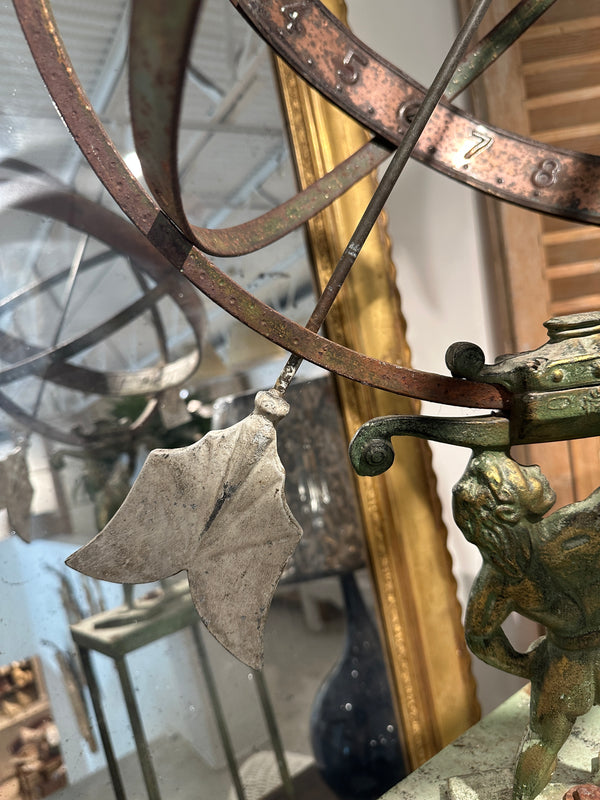 Vintage French Copper & Iron Armilary
