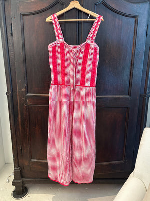 Cassiopea Long Dress Strawberry Check