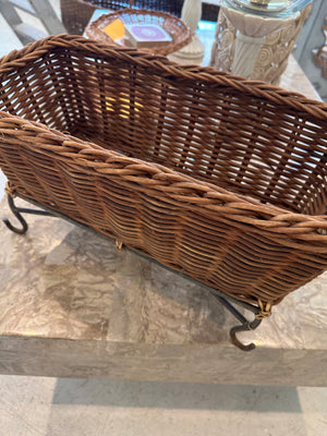 Wicker Planter w/ Metal Legs