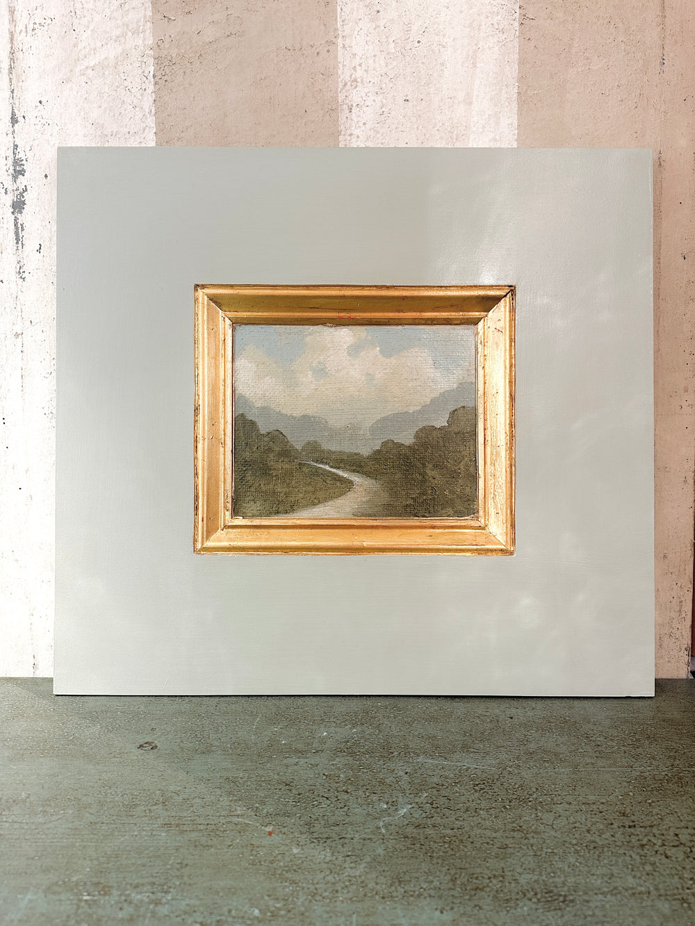 22x24 Burlap Landscape Painting