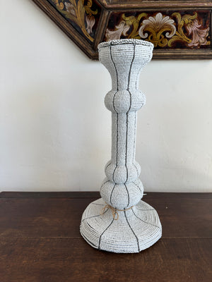 Zaria Beaded Bulb Candlestick Holder