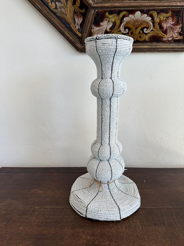 Zaria Beaded Bulb Candlestick Holder