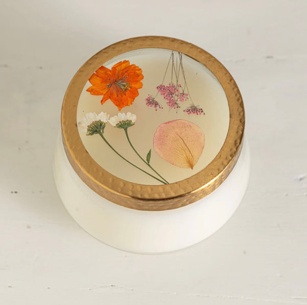 Pressed Floral Candle – Apricot Blossom