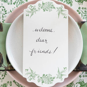 Green Asiatic Pheasants Table Cards