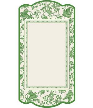 Green Regal Peacock Table Cards