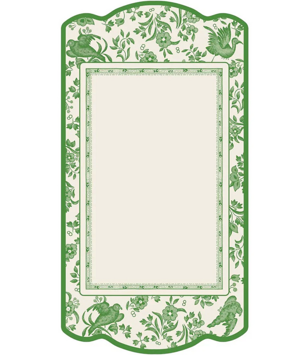 Green Regal Peacock Table Cards
