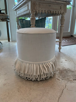 Livia Layered Fringe Ottoman