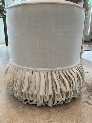 Livia Layered Fringe Ottoman