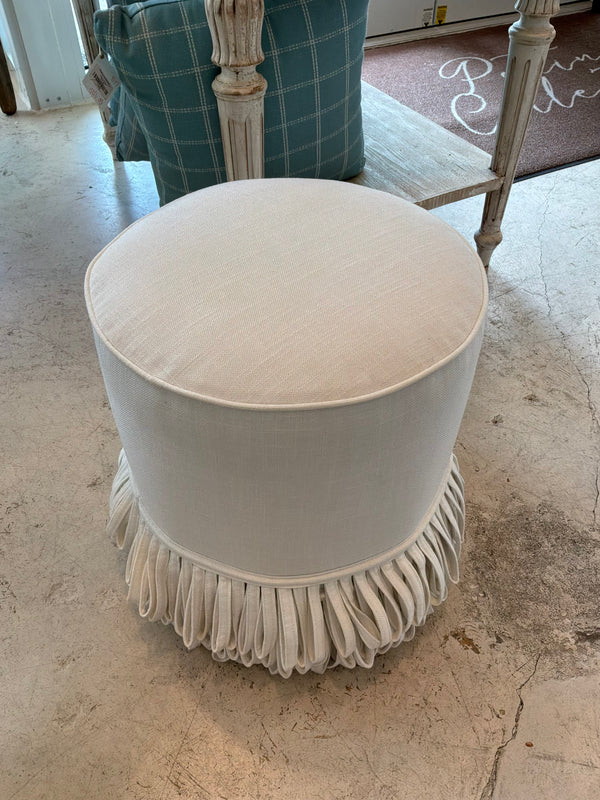 Livia Layered Fringe Ottoman
