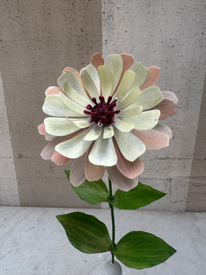 Pink Large Zinnia, 13"