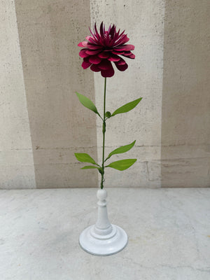 Burgundy Zinnia 14"