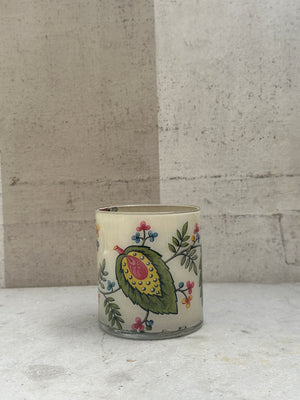 Floral Wallpaper Desk Cup