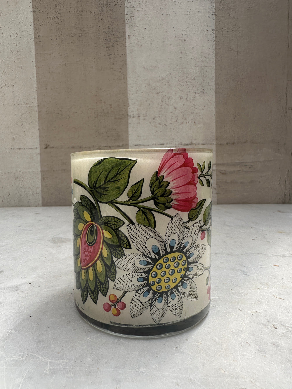 Floral Wallpaper Desk Cup
