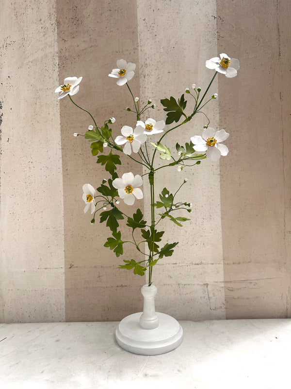 White Anemone Branch 22"
