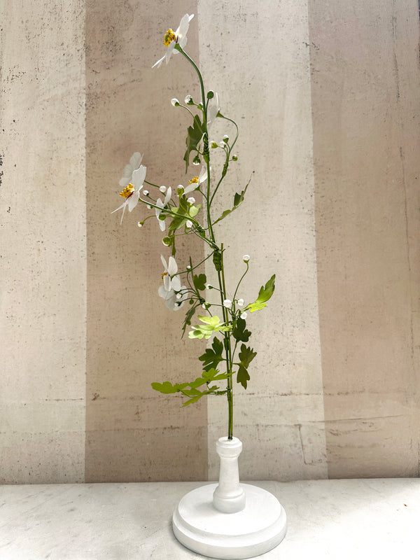 White Anemone Branch 22"