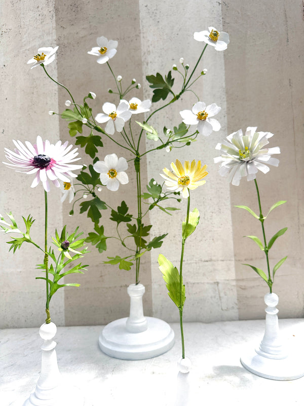 White Anemone Branch 22"