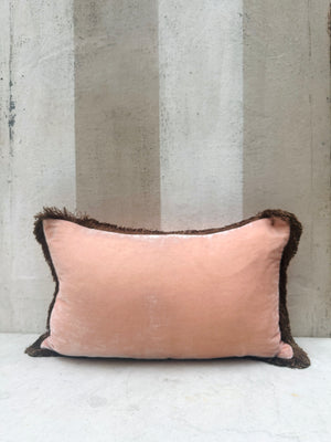 Old Rose Plain Velvet Pillow