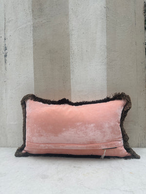 Old Rose Plain Velvet Pillow