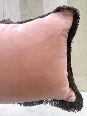 Old Rose Plain Velvet Pillow