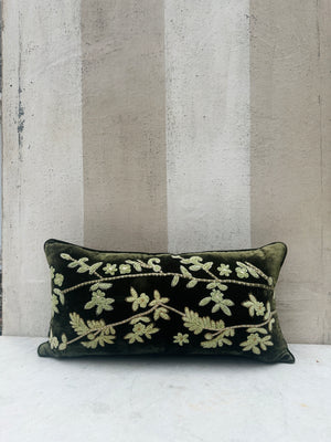 Dark Green Candolyn Velvet Pillow