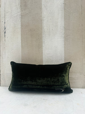 Dark Green Candolyn Velvet Pillow