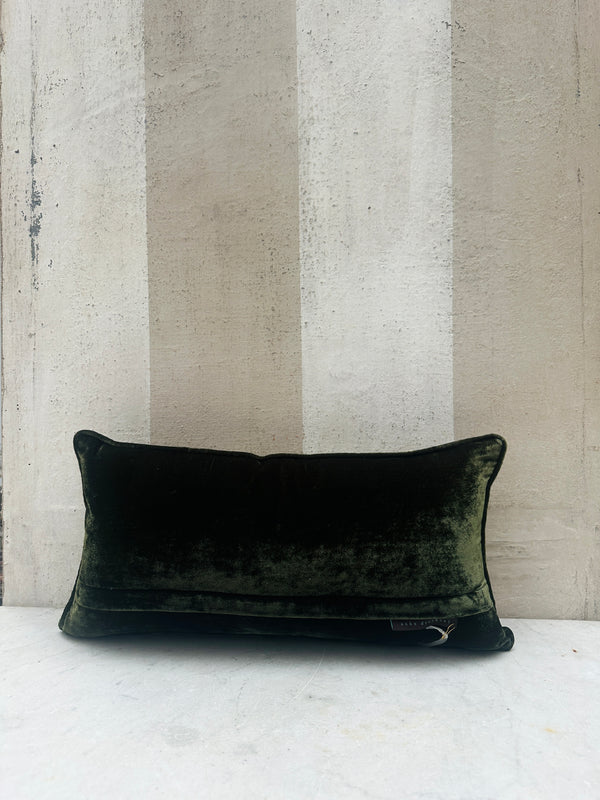 Dark Green Candolyn Velvet Pillow