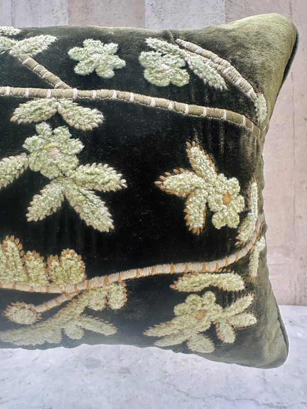 Dark Green Candolyn Velvet Pillow