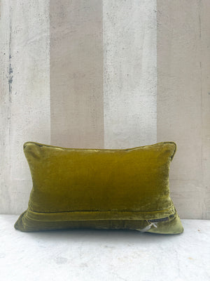 Garden Foliate Green Velvet Pillow
