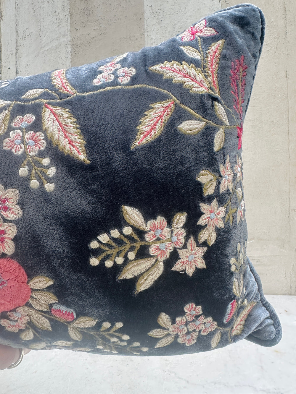 Indigo Liza Velvet Pillow