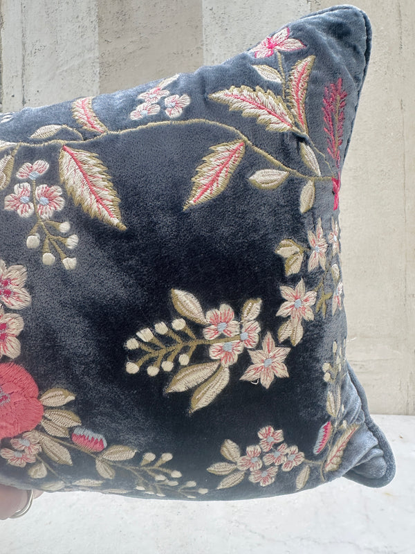 Indigo Liza Velvet Pillow