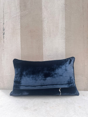 Indigo Bovary Velvet Pillow