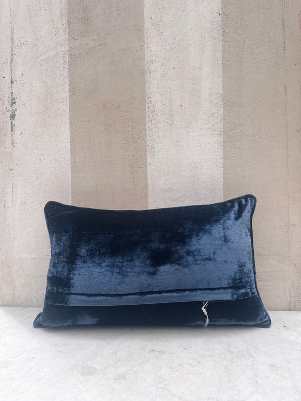 Indigo Bovary Velvet Pillow