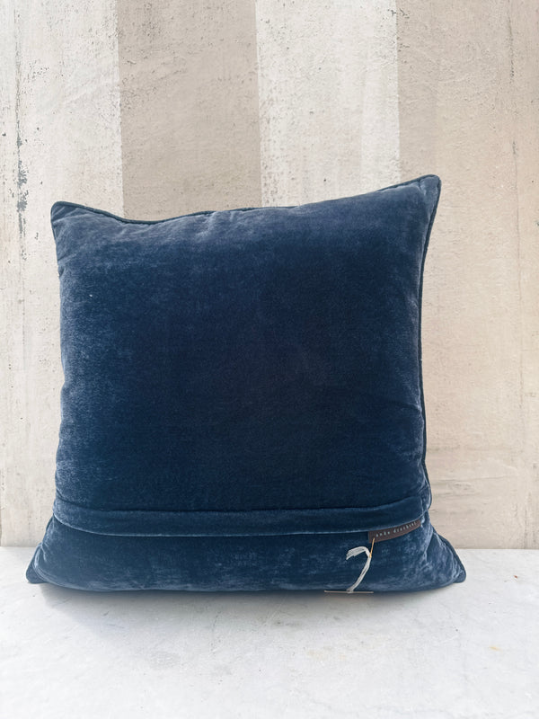 Indigo Bovary Velvet Pillow