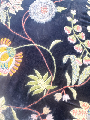 Indigo Bovary Velvet Pillow