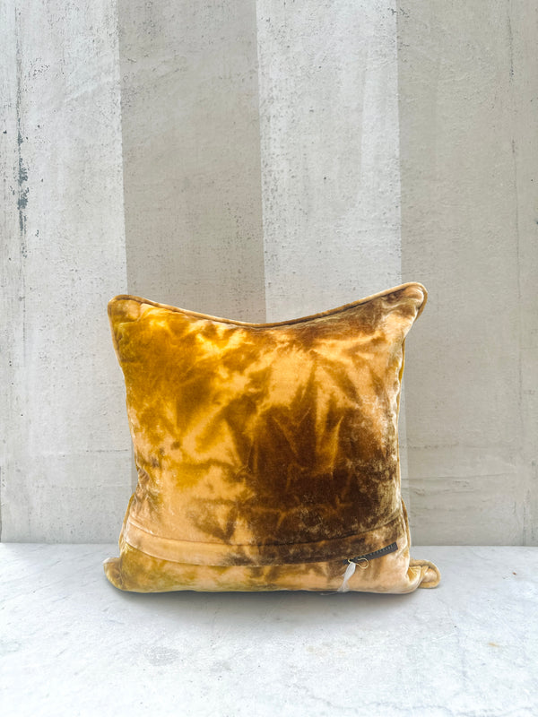 Yellow Bouquet Velvet Pillow