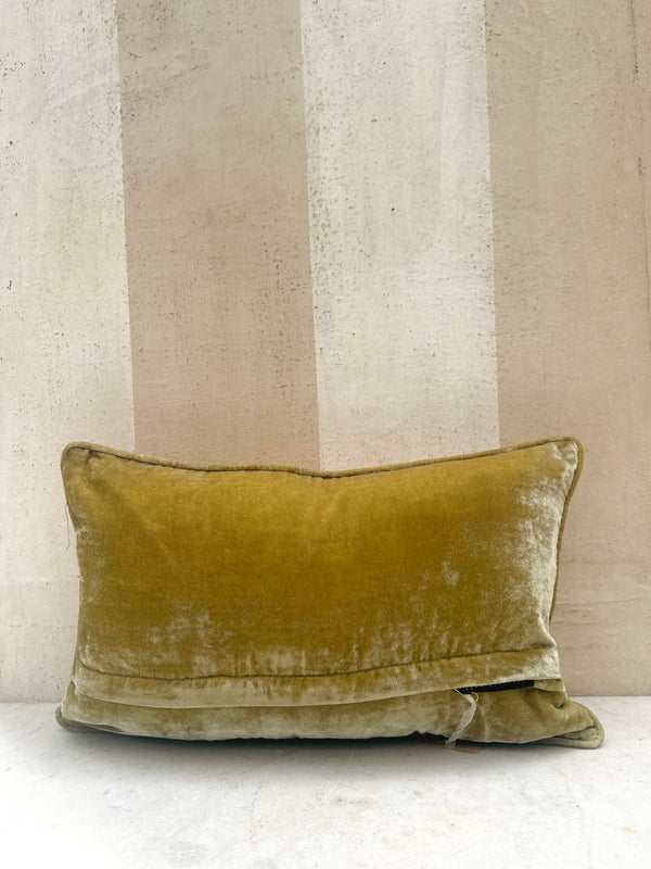 Silver Green Anouk Velvet Pillow