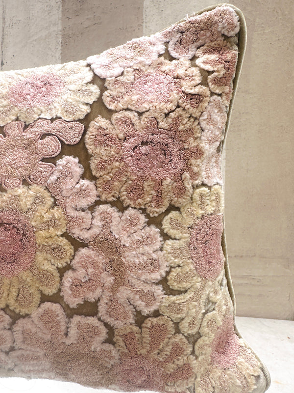 Silver Green Anouk Velvet Pillow