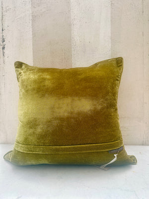 Foliate Green Bovary Velvet Pillow