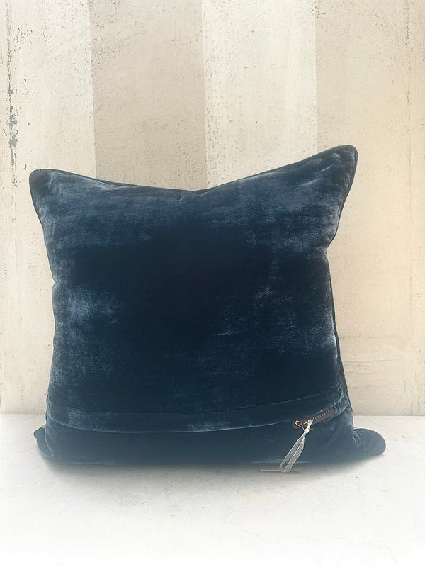 Indigo Twine Velvet Pillow